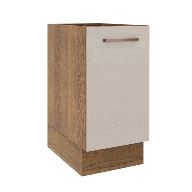 Mueble de Cocina 35 x 60 cm 1 Puerta (Sin Tablero) Agata Madesa Marrón/Crema