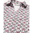 thumbnail image 4 of Moomaya Women's Printed Collared Shirt Top, Bishop Sleeves Poly Crepe Tunic, 4 of 8