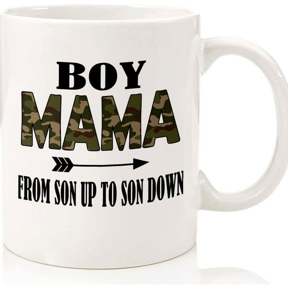 Boy Mama Mug From Son Up To Son Down Mom Life Coffee Cup Gift For Her Coffee Lover Birthday Gift For Mother Mom Of Boys, Ceramic Novelty Coffee Mugs 11oz, 15oz Mug, Tea Cup, Gift Present