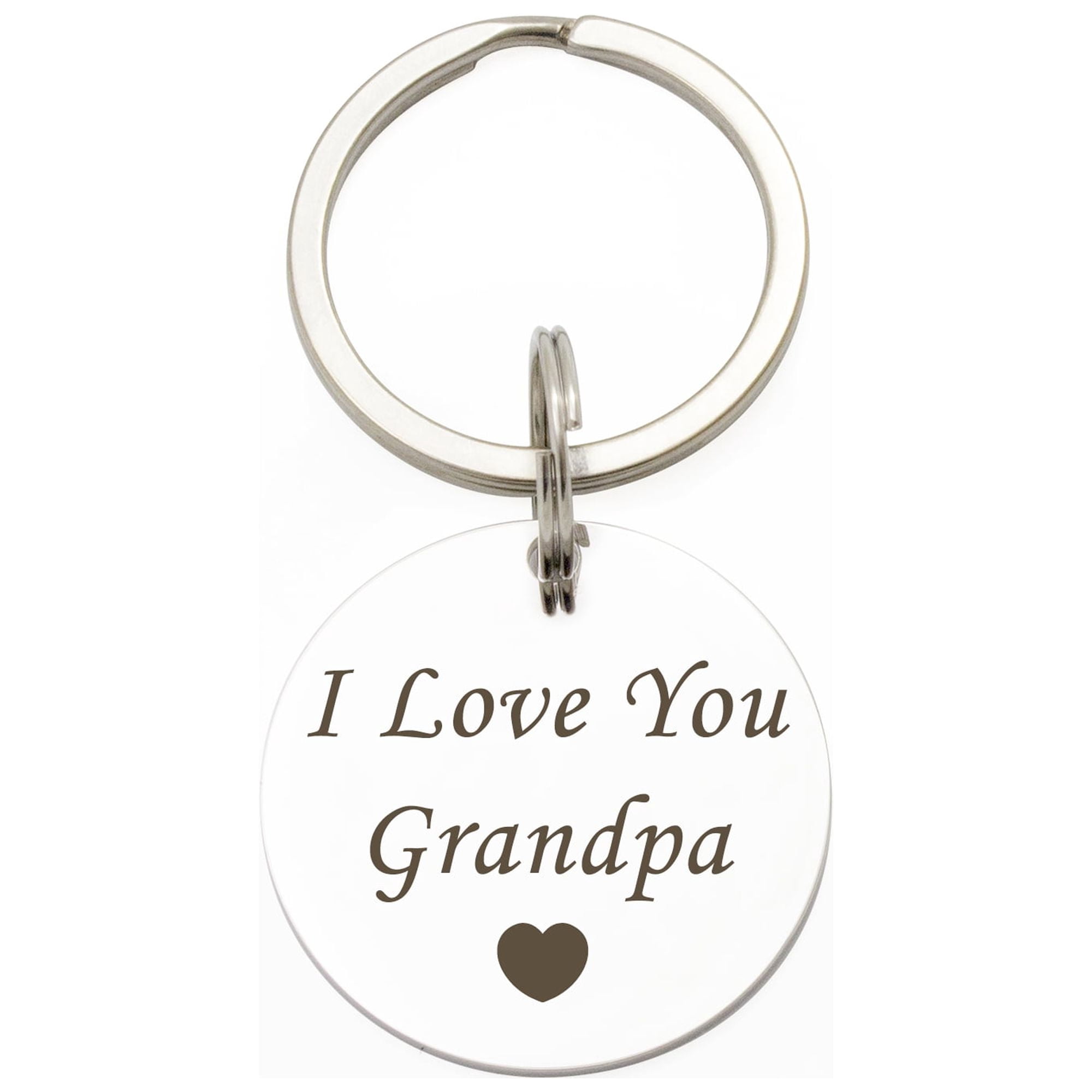 Fathers Day Gifts - Custom Keychain - Engraved Double Sides Round Keychain - I Love You Dad Keychain for Dad Fathers Day Gift Personalized