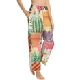 thumbnail image 2 of Sigee Succulent And Cactus Print Women's Soft Pajama Pants - Breathable and Comfortable Lounge Sleep Bottoms with Elastic Waistband and Pockets-Medium, 2 of 9