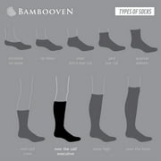 Bambooven Bamboo Trouser Socks for Men, Lightweight Dress Socks, Size 8-12, 3 Pairs