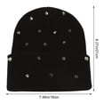 thumbnail image 2 of Vjnyvs Men Punk Rivet Beanie Hat, Goth Gothic Skull Caps, Winter Warm Knitted HeadCap No Brim Hip-Hop Style Earmuffs Stacked Hat for Men Women, 2 of 7