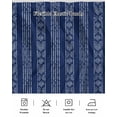 thumbnail image 5 of Navy Blue Striped Wrap Around Bed Skirts for Queen Bed 18" Drop,Bed Skirt with Adjustable Elastic Belt Dust Ruffle Bed Valance for Bedroom Hotel Modern Abstract Art Geometric Stripes Bed Frame Cover, 5 of 7