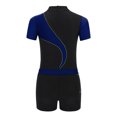 thumbnail image 4 of RUNQHUI Kids Boys Gymnastics Dance Performance Outfit Color Block Ballet Leotard with Shorts Set Navy Blue 14, 4 of 5