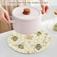 thumbnail image 5 of WOBOGO Honeycomb with Bees Pattern Coil Placemats 3pcs Resistant Hot Pads Mat for Table Counter Cooking Potholder 15in, 5 of 6