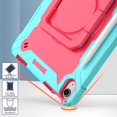 thumbnail image 6 of elitegadget Case for iPad Air 11 Inch (M2, 6th Generation 2024) - Dual Layer Protective Heavy Duty Impact Resistant Case Cover with Rotating Ring Stand (Teal/Pink), 6 of 6