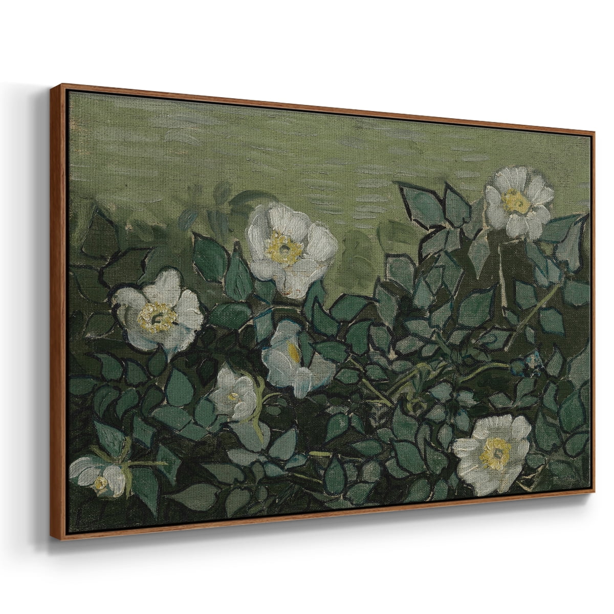 Vintage Botanical Print-LXXXV By Wexford Home Framed in Walnut Wood Gallery Wrapped Canvas 17 in. x 25 in.