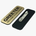thumbnail image 2 of All Quality Greeter Welcome To Our Church 1 x 3" Name Tag, Brushed Gold (3 Pack), 2 of 2