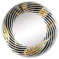 thumbnail image 2 of Designart "Sparkling Gold Glitz and Glamour" Marble Spiral Round Wall Mirror - Oval Printed Decorative Mirror - Multiple Color Options, 2 of 5
