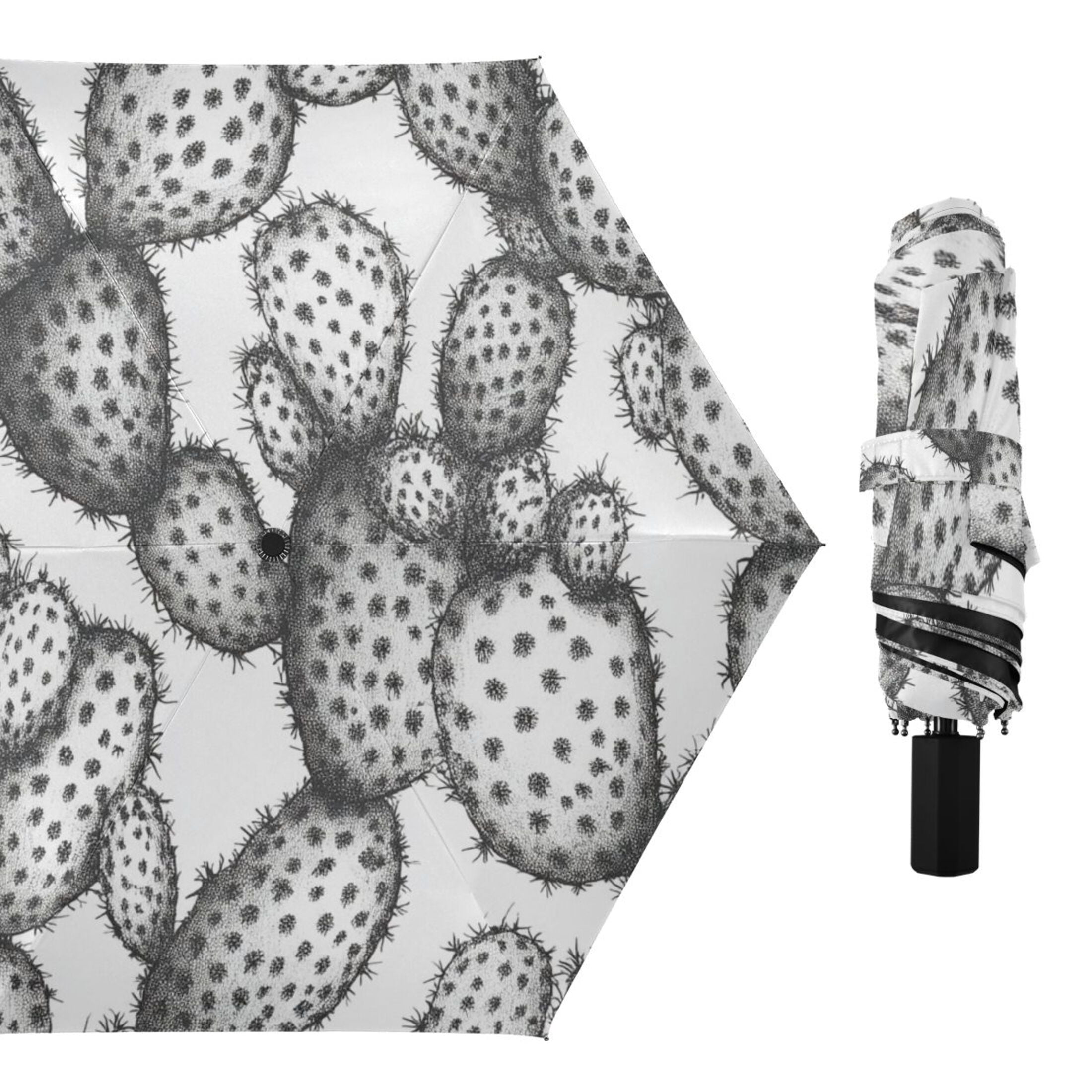 ALAZA Cactus UPF 50+ Compact Folding Umbrella for Rain Travel Umbrella Packable