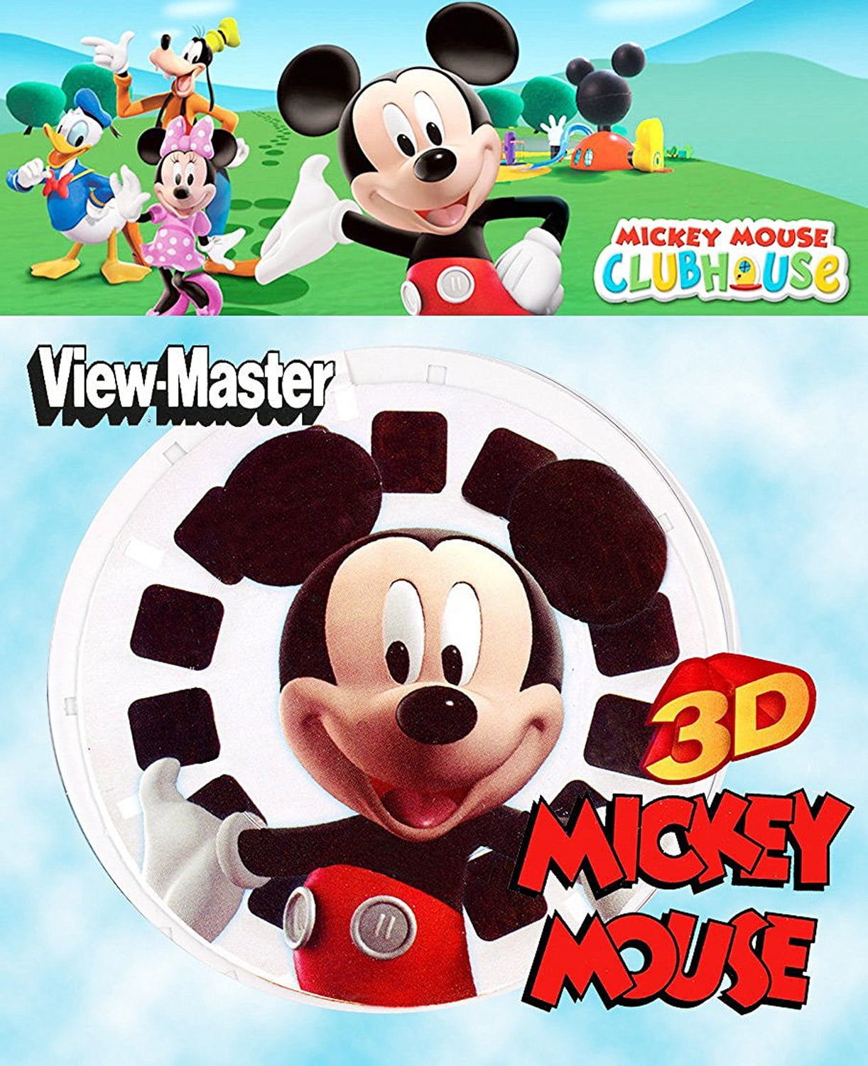 3 Stories ViewMaster Classic Disneys MICKEY MOUSE Set 2-3 Reels 