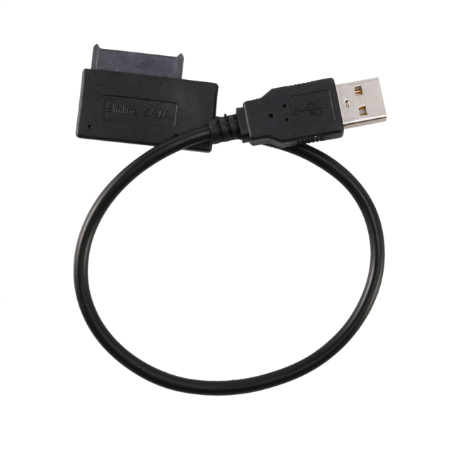 4X USB 2.0 to Mini Sata II 7+6 13Pin Adapter Converter Cable for Laptop CD/DVD ROM Slimline Drive