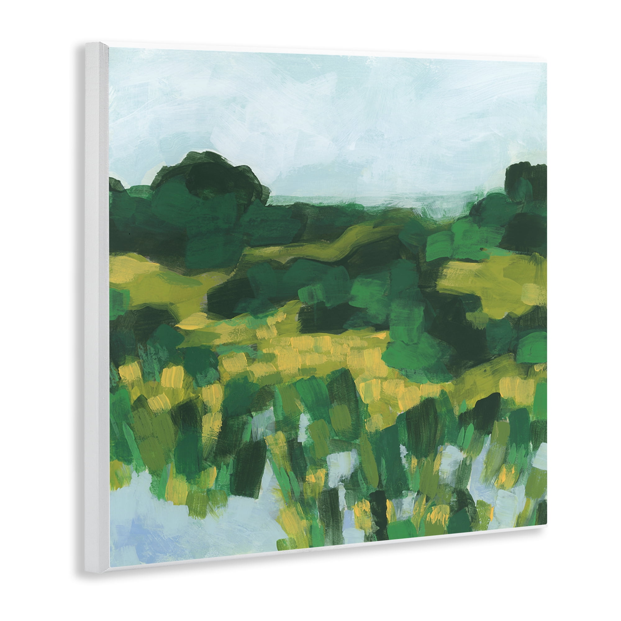 Stupell Industries Abstract Lush Greenery Landscape & Nature Painting Unframed Art Print Wall Art, 12 x 12