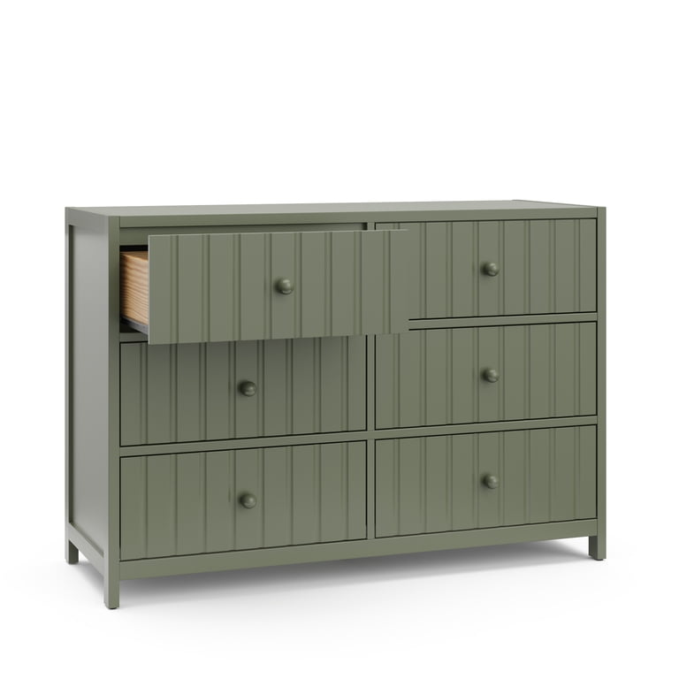 green baby dresser Jenny Lind Spindle 6-Drawer Dresser Forest Green main image 0