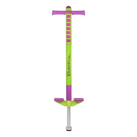 Flybar Maverick Pogo Stick for Kids Ages 5+, 40 to 80 lbs, Outdoor Toys, Outside Toys for Kids, Lime/Purple