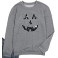 thumbnail image 2 of Chandails en Molleton Visage de Citrouille Halloween Femmes Mignon Pull Graphique Citrouille Décontracté Manches Longues Automne, 2 of 5