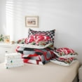 thumbnail image 6 of jejeloiu Christmas Gifts Bedding Comforter Set 7pcs,Xmas Berry Queen Bedding Sets,Black Red Green Queen Sheet Sets For Boy Kids,Microfiber Bedroom Decor Reversible, 6 of 8