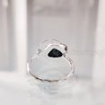thumbnail image 5 of Natural Emerald Ring, Rough Emerald Ring, May Birthstone, Crescent Moon Adjustable Ring, 925 Sterling Silver, Womens Ring, Christmas, Thanksgiving, Handmade, Statement Jewelry, Rough Gemstone Jewelry, 5 of 5