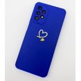 thumbnail image 3 of for Galaxy A32 5G 6.5"(Not fit A32 4G),Cute Bling Plated Gold Love Heart with Anti-Fall Camera Lens Cover Protection Soft Anti-Fingerprint Anti-Dust Phone Case for Samsung Galaxy A32 5G - Blue, 3 of 11