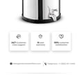 thumbnail image 2 of Phoenix Gravity - 4.25 Gallon Water Filter System AISI 304 Stainless Steel Gravity Fed Water Filter System, NSF Certified 2 Carbon Filter Elements & Free Stainless Steel Water Spigot, 2 of 11