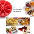 thumbnail image 2 of Bxaolu Silicone Scone Pan, Non-stick Cake Baking Mold, Triangle 8 Cavity Pizza Pan, Red Silicone Mold and Novelty Cake Pan for Brownies Muffins, Cheesecake, BPA Free, 1Pack, 2 of 8