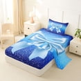 thumbnail image 2 of Erosebridal Girls Princess Ribbon Bow Twin Sheet Sets 3pcs,Teens Gradient Bling Glitter Print Bedding,Ultra Soft Home Decor, 2 of 5