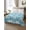 Aqua, Teal, White, variant on Full Flat Sheet, Grey Coastal Tree Full Bed Sheets Only, Soft Microfiber Flat Sheet, Summer Palm Trees Tropical Botanical Hotel Quality Bedding Top Sheet Bedroom Home Dorm Decor