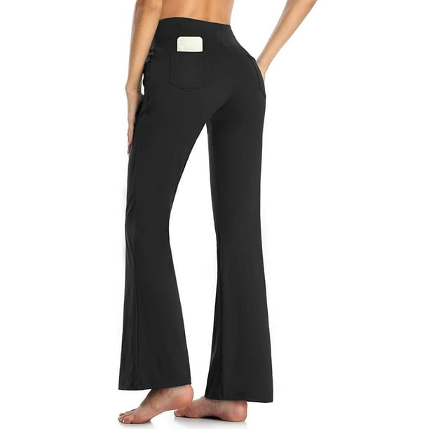 Womens Flare Bootcut Yoga Pants Hight Waisted Tummy Control Workout Bell Bottom Leggings Athletic Wide Leg Pants