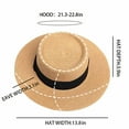 thumbnail image 2 of TELOLY Sun Hat Summer Men and Women European and American Style Foldable British Hats Bucket Hat One Size Fits All Wide Brim Dome Straw Hat Top Hat,Khaki, 2 of 4