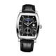 thumbnail image 1 of Reloj de automático para hombre con correa de piel y esfera rectangular clásica, color negro 1 jinwen Reloj de cuarzo automático para mujer, 1 of 5