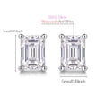 thumbnail image 3 of 925 Sterling Silver 1 Carat*2 Stud Moissanite Earrings for Women, Exquisite Design Shiny Moissanite Inlaid, Fashion Luxury for Valentine's Day Engagement Birthday Gifts, 3 of 6