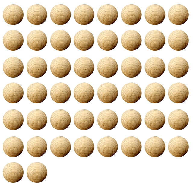 Bolas de madera simples Multipropósito Redondeado Adorno Decoraciones esféricas Accesorio accesorios DIY adornos para artesanías Haciendo uso de 50 piezas sidaley HA012324-00