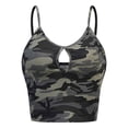thumbnail image 4 of Pompotops Débardeur Camisole Sans Manches à Col Rond Décontracté à Imprimé Camouflage pour Femme, 4 of 9