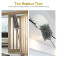 thumbnail image 3 of EEEkit Extra Long Microfiber Duster with Extension Pole (30 to 100 inches) Scratch-Resistant Cover, Bendable, Washable, Lint Free Feather Dusters for Cleaning Roof, Ceiling Fan, Blinds, Cobwebs, 3 of 10