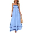 thumbnail image 1 of Vestido largo de verano PRETTYGARDEN 2025 azul claro talla M, 1 of 8