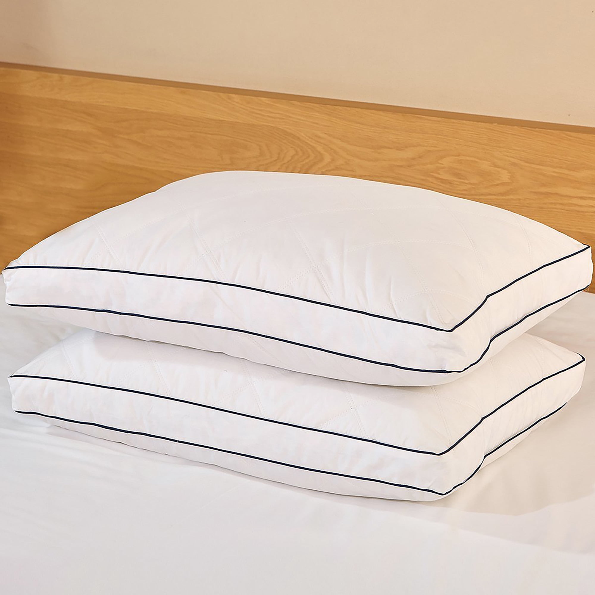 Peace Nest White Feather & Down Gusset Standard/Queen Pillow - Set of Two