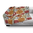 thumbnail image 2 of Meadow Soft Flannel Fleece Blanket, Aster Daisy Peony Poppy Blossom Marigold Flower Retro Garden Pattern, Cozy Plush for Indoor and Outdoor Use, 50" x 60", Champagne and Multicolor, by Ambesonne, 2 of 5