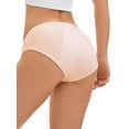 thumbnail image 3 of FAB CURVES Women's Period Underwear Mid-Rised Hipster Panties, Available in Plus Size S Light Pink, 3 of 4