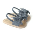 thumbnail image 4 of MHZLDYZ Baby Sock Shoes 12-176 Months Prewalker Bow Solid Baby Shoes Beach Girls Toddler Sandals Children Baby Shoes Baby Shoes 3-6 Months Baby Girl Shoes 12-18 Months (Dark Blue,2), 4 of 4