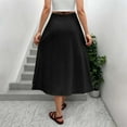 thumbnail image 7 of Kaemgyyd Midi Skirts for Women Summer High Waisted Button up A-Line Skirt Casual Solid Color Flowy Long Skirts for Women, 7 of 7
