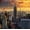 NY USA Skyline, variant on Elephant Stock Milwaukee Downtown Wall Art - Horizontal Canvas Wall Art - Living Room Wall Decor - Places Canvas - Gray And Orange Decor - 51" x 34"