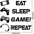 thumbnail image 2 of Adhesivos de pared Eat Sleep Game Repeat Cartoon Gaming, 59 x 59 cm, 2 of 2
