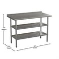 thumbnail image 5 of Flash Furniture Stainless Steel Worktable with 2 Undershleves, 5 of 9