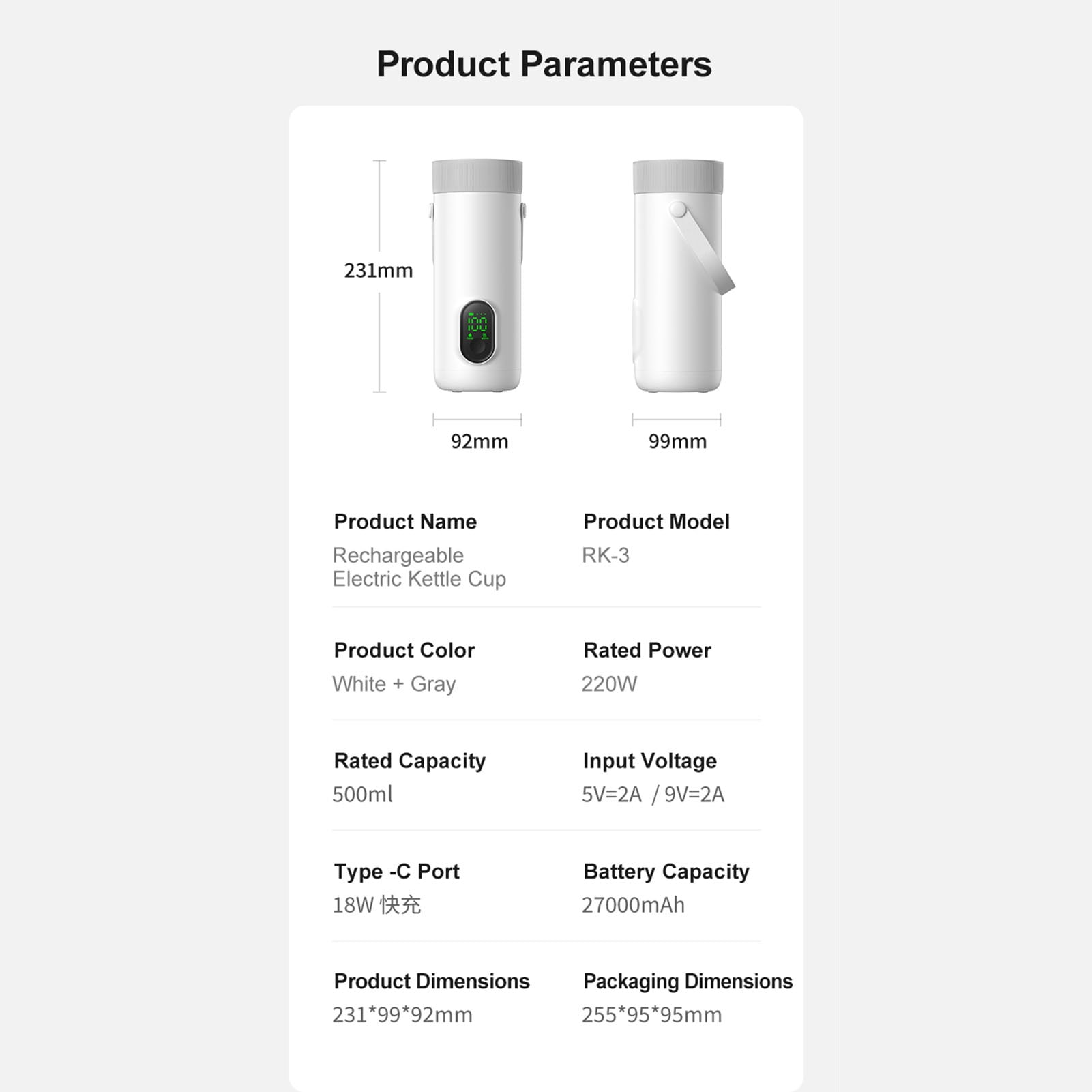 Portable Kettle Portable Small Mini Coffee Kettle Portable Milk Warmer Travel Electric Kettle Rechargeable Cordless Portable Small Mini Coffee Kettle Milk Warmer With Handle 350ML