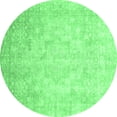 thumbnail image 1 of Ahgly Company Indoor Round Abstract Emerald Green Modern Area Rugs, 4' Round, 1 of 4
