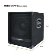 Sound Town METIS Series 12 Powered PA DJ Subwoofer, 1400 Watts Peak Power, 350 Watts RMS