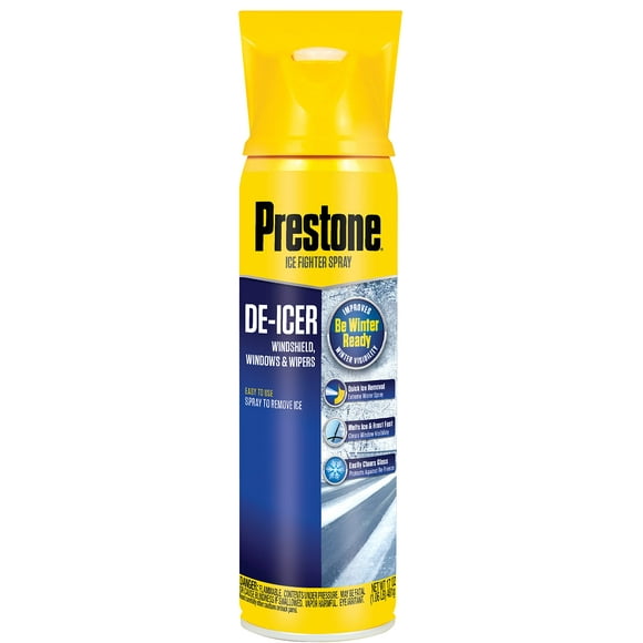 Prestone AS244 De-Icer for Windshield, Windows, and Wipers, 17 oz. Aerosol, 6 pack