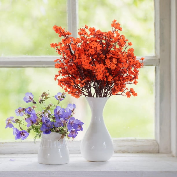 BESTYASH 8Ud Ramo De Flores Artificiales Gypsophila Con Detalles Realistas Y Fino Acabado