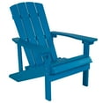thumbnail image 2 of Merrick Lane Azure Blue Adirondack Patio Chairs With Vertical Lattice Back And Weather Resistant Frame, 2 of 15